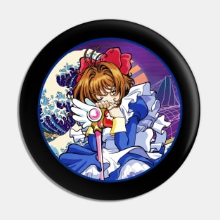 Classic Sakura Girl Japanese Manga Pin