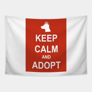 Keep Calm and Adopt (Dogs) Tapestry