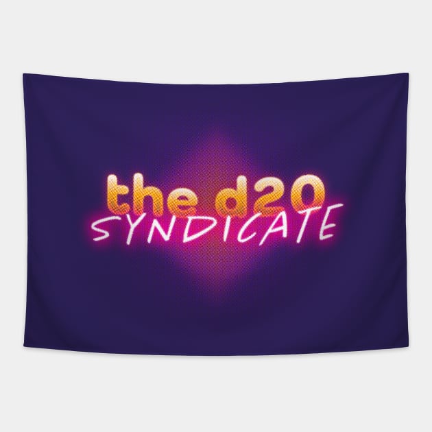 The d20 Syndicate Retro Logo Tapestry by The d20 Syndicate