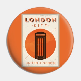 London Vintage Poster Pin