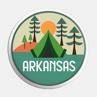 Arkansas Camping Design Pin