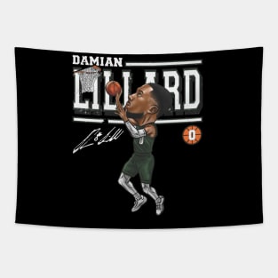 Damian Lillard Milwaukee Cartoon Tapestry