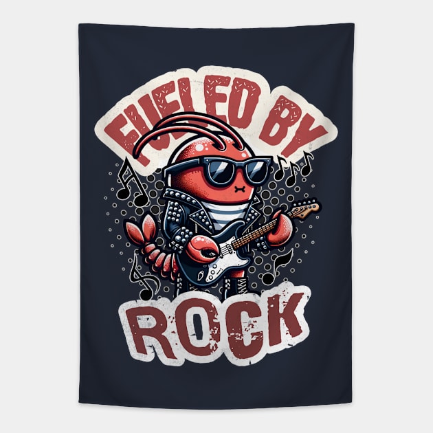 Lobster Funny for Guitarists Rocker Musicians Tapestry by alcoshirts