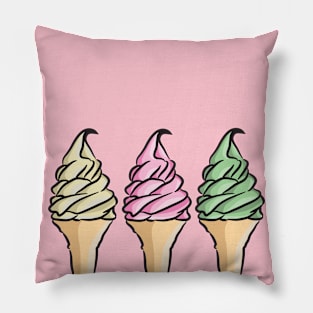 Strawberry, Vanilla, Mint Pillow