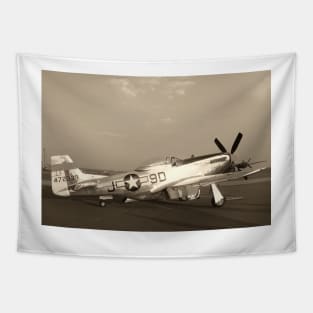 P-51 Mustang Fighter Plane - Classic War Bird Tapestry