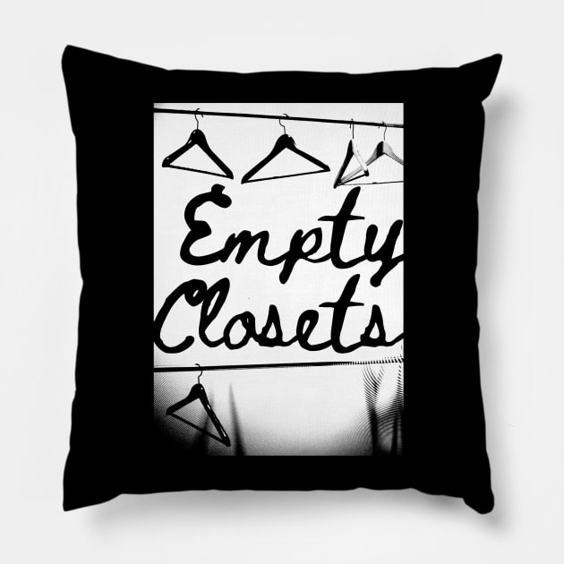 Empty Closets Pillow by TJWDraws