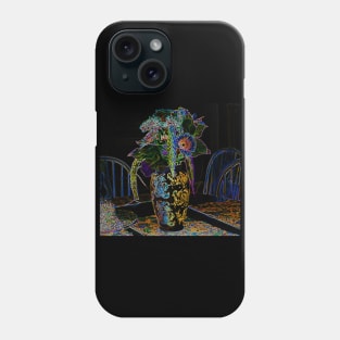 Black Panther Art - Flower Bouquet with Glowing Edges 2 Phone Case