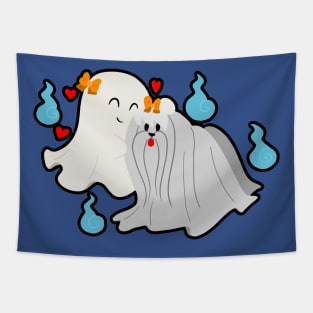 Ghost Maltese Tapestry