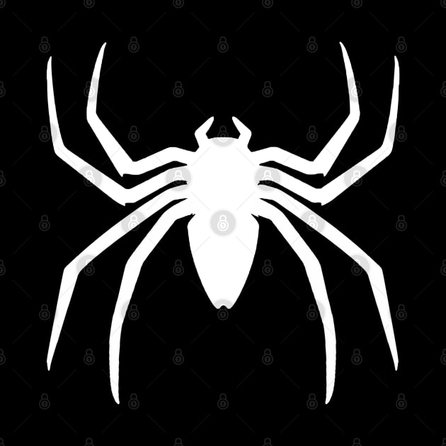 Generic White Spider on Black Cosplay Halloween Couples Costume Front & Back Print by blueversion