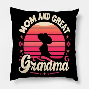 happiness is being a mom and great grandma Pillow