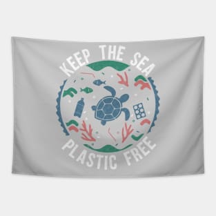 Keep the sea plastic free Tapestry