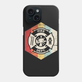 Retro Vintage Fire Department Icon Phone Case