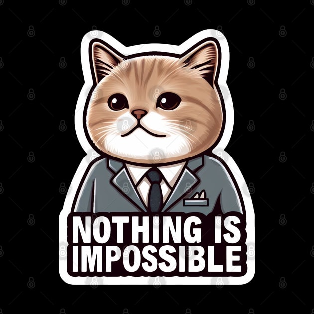 Nothing Is Impossible Cat by Plushism