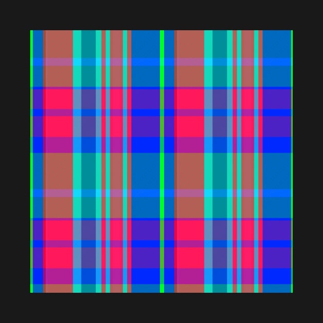 Neon Aesthetic Conall 2 Hand Drawn Textured Plaid Pattern by GenAumonier