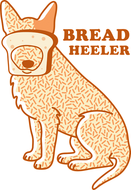 Bread Red Heeler Kids T-Shirt by Wlaurence