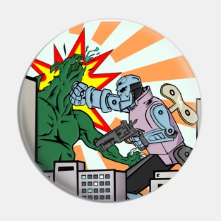 Wind Up Kaiju Fight Pin