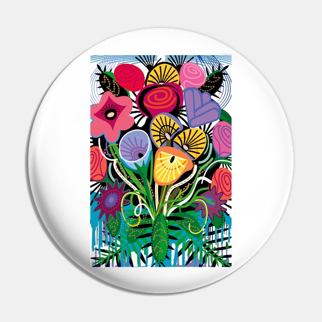 Flamenco Flowers Pin by charker