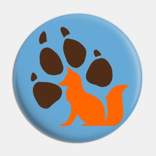 fox paw Pin