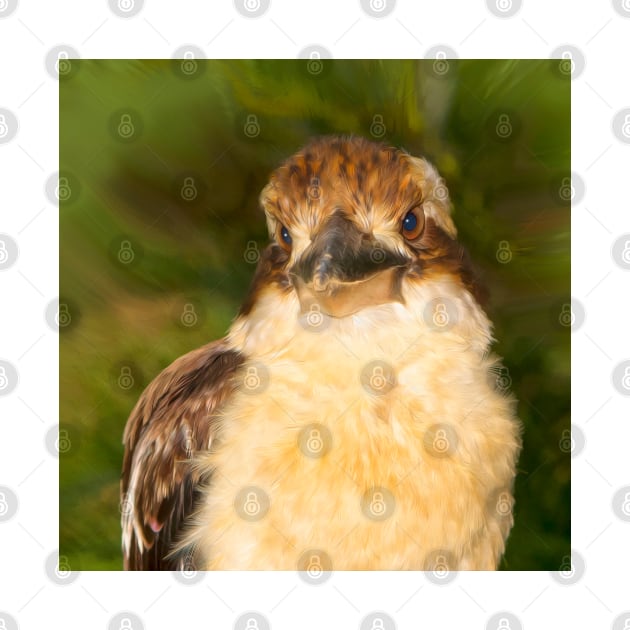 Painted laughing kookaburra by hereswendy