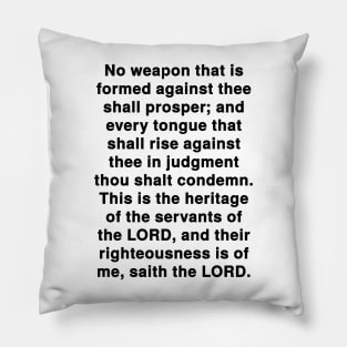 Isaiah 54:17  KJV Bible Verse Typography Pillow