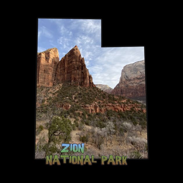 Utah State Outline - Zion National Park by gorff