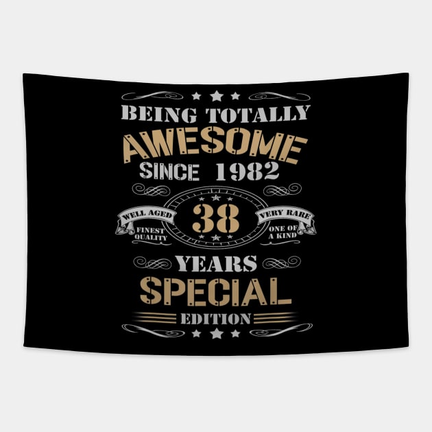 38 Years Special Edition Made In 1982 38th Birthday Tapestry by bummersempre66