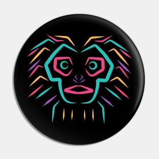 Monkey animal with monoline style Pin