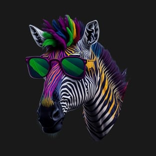 Cool Zebra Design T-Shirt