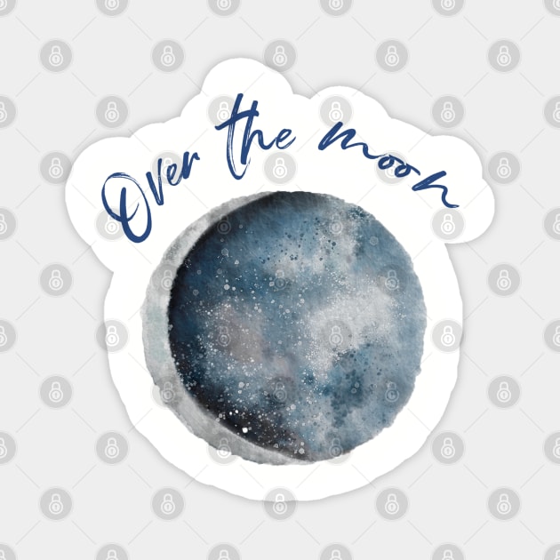 Over the moon Magnet by Karienbarnes