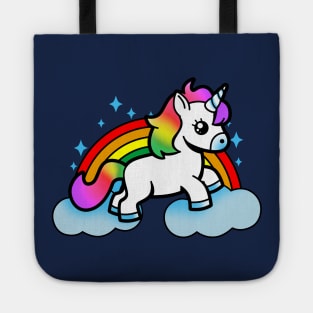 Cute Kawaii Unicorn Rainbow Cartoon Gift for Kids And Unicorn Lovers Tote