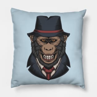 Monkey mafia illustration Pillow