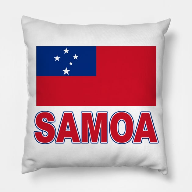 The Pride of Samoa - Samoan Flag Design Pillow by Naves