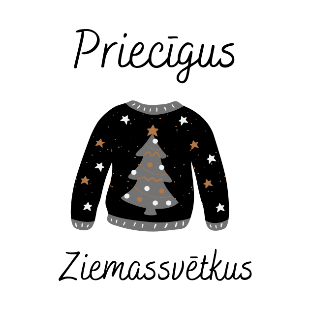 Priecīgus ziemassvētkus latvian merry christmas by LukjanovArt