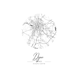 Dijon - France Black Water City Map T-Shirt