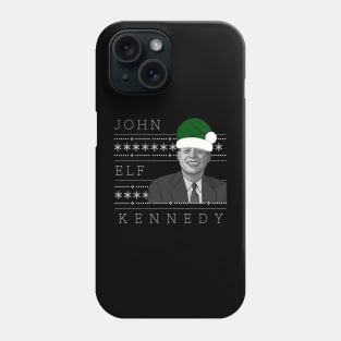 Holiday Sweater: JFK - John Elf Kennedy Phone Case