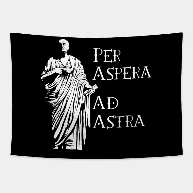 Seneca - Per Aspera Ad Astra Tapestry by Modern Medieval Design