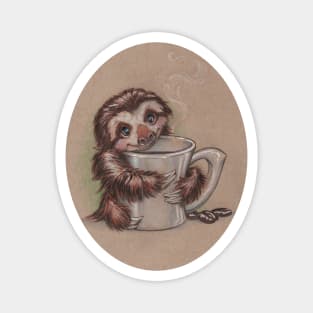 Sloth Coffee Magnet