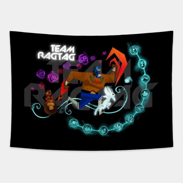 Team Ragtag Speed Run Mashup Tapestry by Ragtagriot