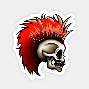 Punk Skull (Red Version) Magnet