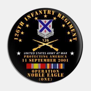 126th Infantry Regiment - 911 - ONE w SVC w BR Pin