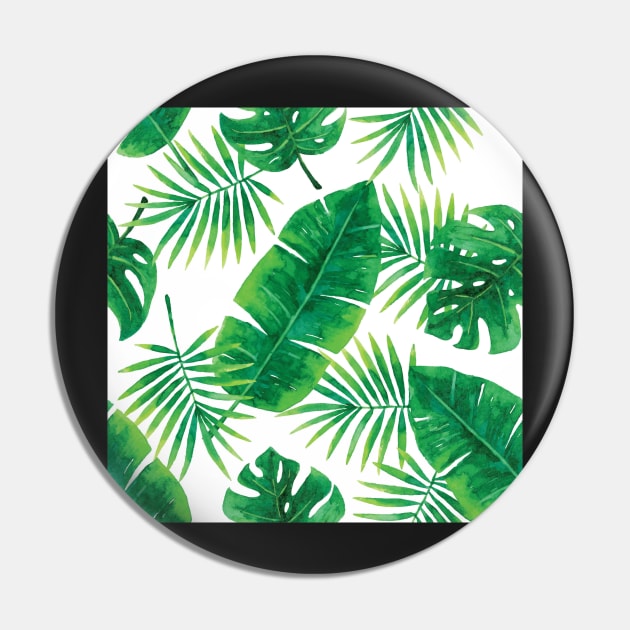 Palm Leaves Tropical Print Pin by broadwaygurl18