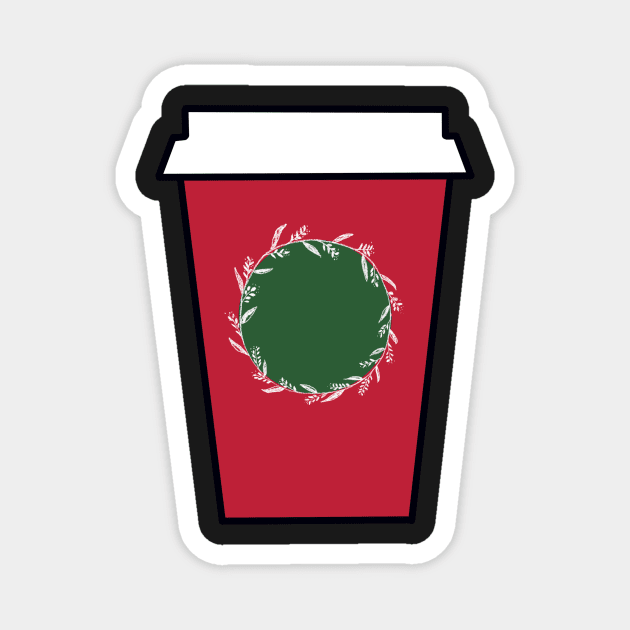 Christmas Coffee Cup Magnet by maddie55meadows