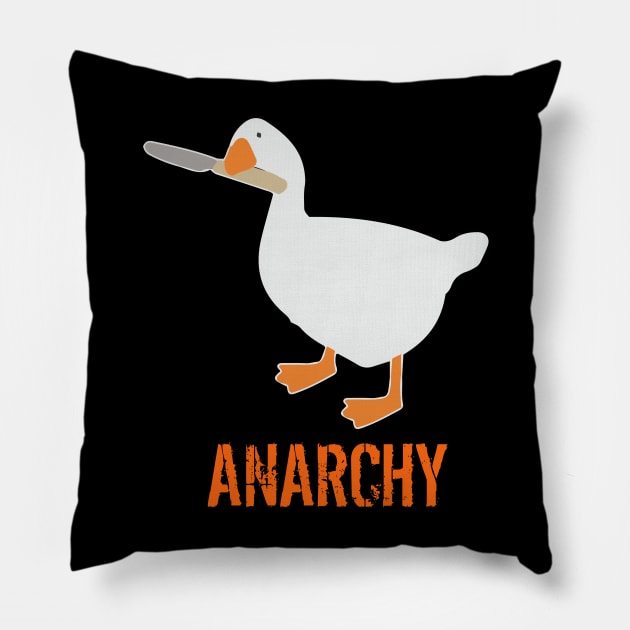 Untitled Goose Anarchy Pillow by Hmus