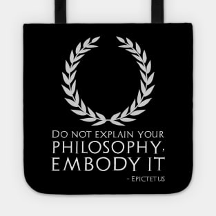 Classical Greek Stoicism Epictetus Quote On Philosophy Tote