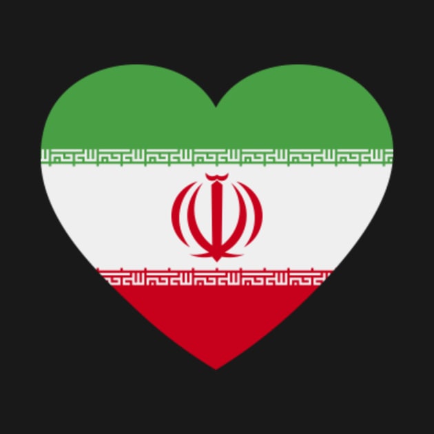 I Love Iran // Heart-Shaped Iranian Flag by SLAG_Creative