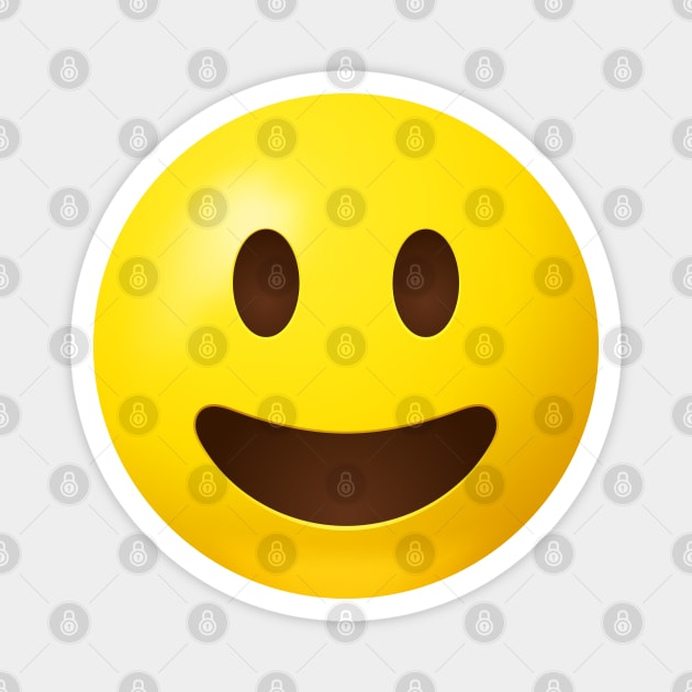 Smiling emoji Magnet by Vilmos Varga