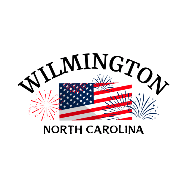 Wilmington, North Carolina Patriotic by Mountain Morning Graphics