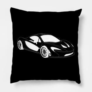 McLaren 720s White Outline Pillow