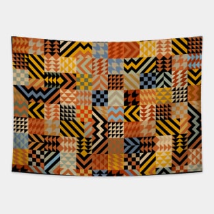 African Faux Quilt - Rust Tapestry