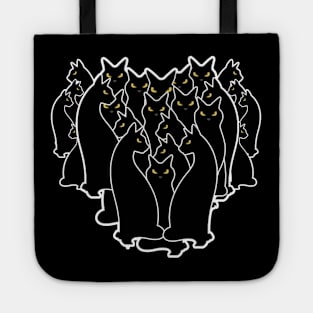 Black Cats Heart Tote